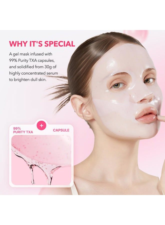 APRILSKIN TXA Pink Capsule Gel Mask | Overnight Face Mask for Glass Glow Skin I 99% High-Purity Tranexamic Acid 3 for uneven skin tone I Elasticity, Hydrating and Firming I Korean Skincare I 30g x 4ea - Image 3