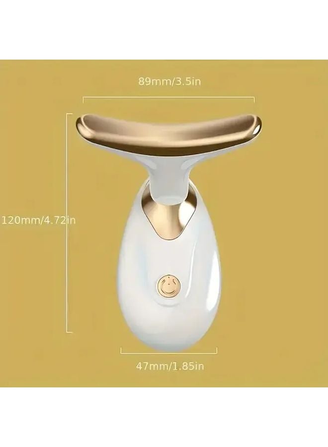 مساج الوجه الأبيض المحمول على شكل V، جهاز تجميل مصمم لتقليل تجاعيد الرقبة - Image 4