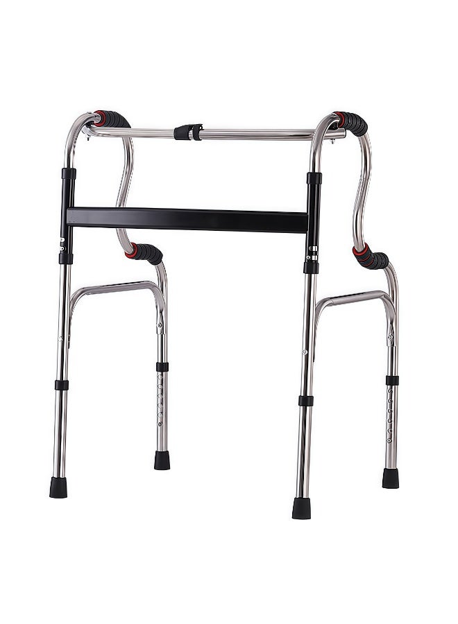 Folding Walker, 6-Speed Adjustable Height, Medical Lightweight Walker, Stainless Steels, for Elderly Disability, Walking Aids Quadruped Walking Stick - Image 1