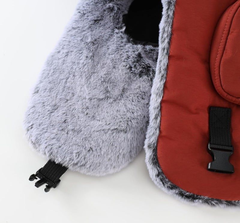 Connectyle Men's Trapper Hat with Faux Fur Linning Eskimo Windproof Winter Warm Hats Ushanka Hunting Hat - Image 5