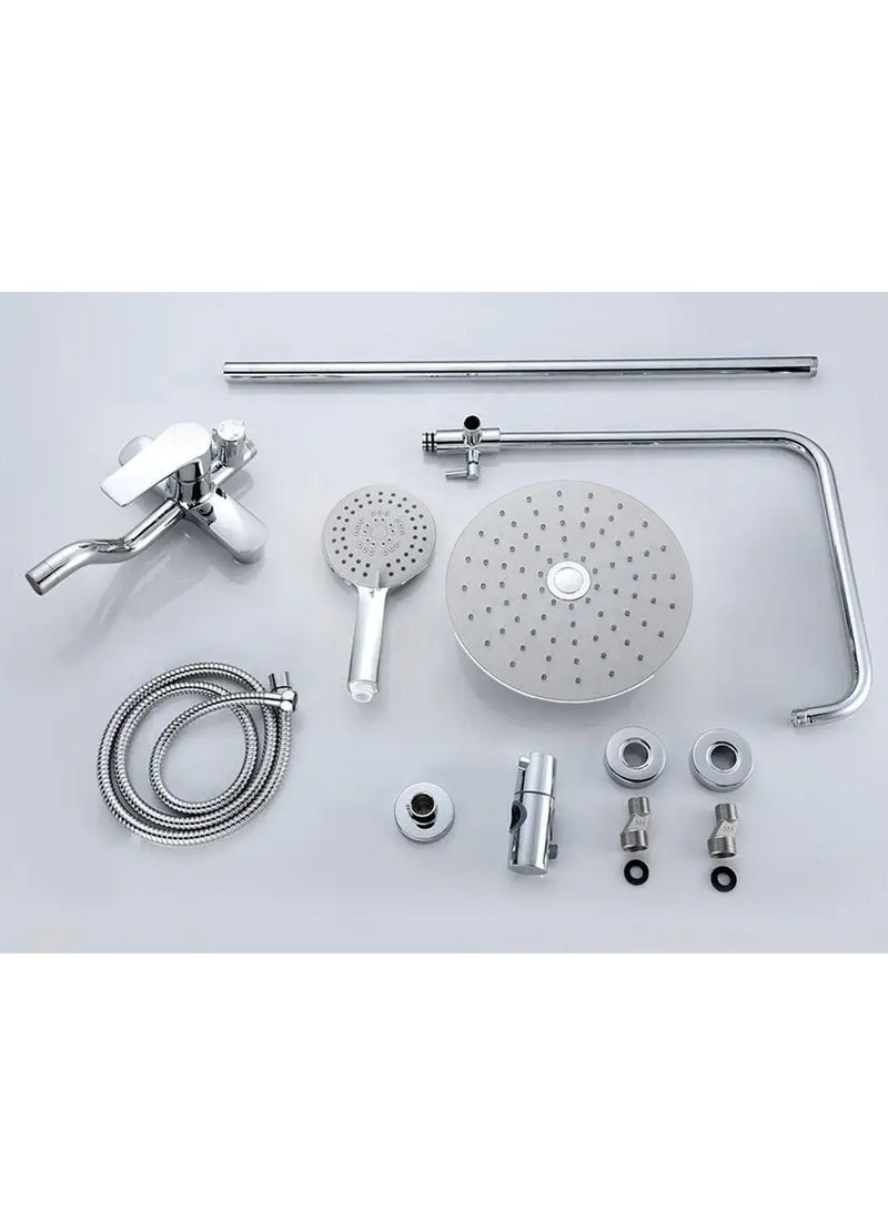 VALENCIA Hassan Premium Multi-Function Bathroom Shower System with Rain Shower Head, Handheld Showerhead, Adjustable Holder, Diverter, and Swiveling Bracket - Image 3