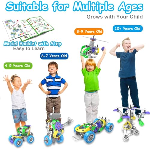 Tsomtto 10 in 1 Electric STEM Toys for 5 6 7 8 9 Year Old Boy Girl Birthday Gifts Educational Building Toys for Kids Ages 48 57 812 Stem Activities Construction Toy for Boys 68 810 Easter Idea Gift - Image 5