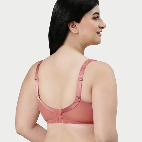 Enamor Women's 75% Nylon, 25% Elastane Wire Free Casual Full-Coverage Bra (F122_Rosette_36C) - Image 3