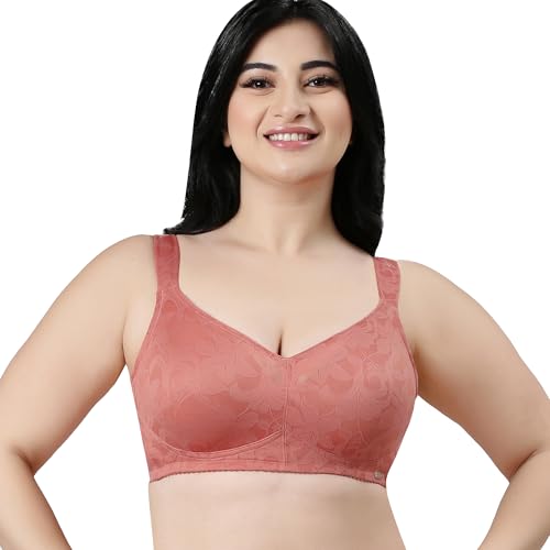 Enamor Women's 75% Nylon, 25% Elastane Wire Free Casual Full-Coverage Bra (F122_Rosette_36C) - Image 1