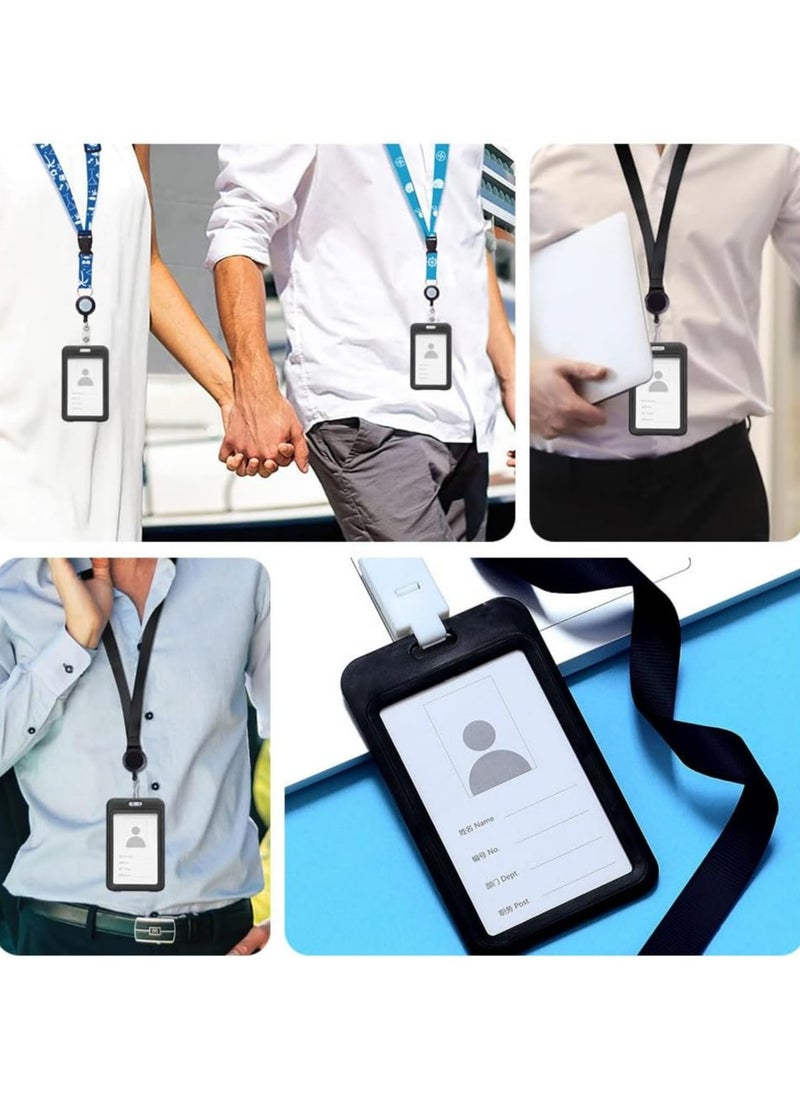Oasisgalore - 6 Pcs Double-Sided Transparent Vertical ID Badge Holders for Office and School - Image 1