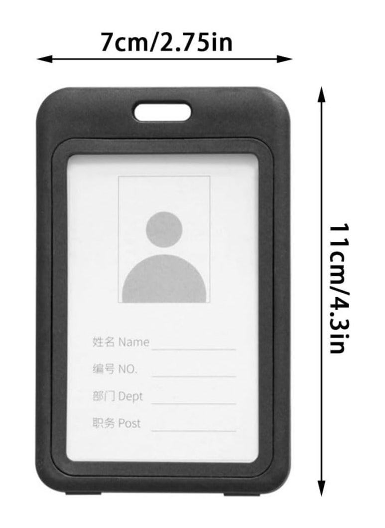 Oasisgalore - 6 Pcs Double-Sided Transparent Vertical ID Badge Holders for Office and School - Image 1