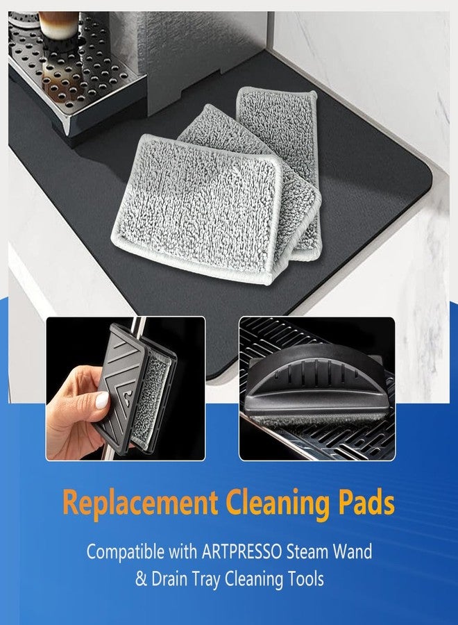 CAFEMASY Espresso Cleaning Tools Accessories 5 Pack Replacement Cleaning Pads Compatible with Artpresso Steam Wand Cleaning Brush and Espresso Machine Drain Tray Cleaning Tool - Image 2
