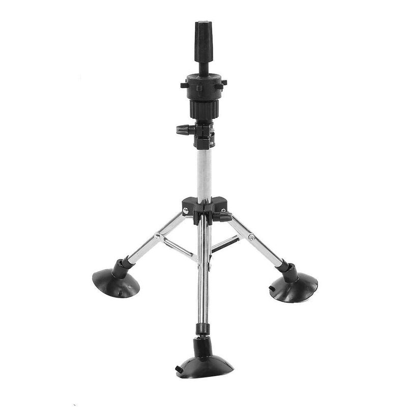 comfrt Wig Head Stand, Adjustable Training Mannequin Tripod, Hairdressing False Head Mold Stand Bracket for Hairstyling, for Trainees and Mentors (Silver) - Image 1