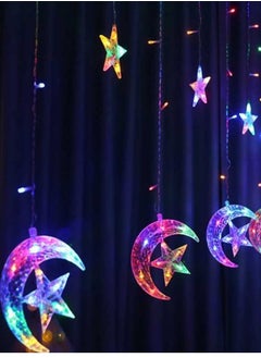يوويل 3.5M RGB ضوء رمضان للديكور المنزلي ضوء LED على شكل نجمة وقمر للديكور الداخلي والخارجي، ضوء زخرفي يعمل متعدد الأوضاع 8 أوضاع  - Image 3