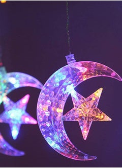 يوويل 3.5M RGB ضوء رمضان للديكور المنزلي ضوء LED على شكل نجمة وقمر للديكور الداخلي والخارجي، ضوء زخرفي يعمل متعدد الأوضاع 8 أوضاع  - Image 4