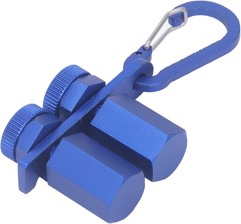 Blue Stair Layout Jig Tool for Framing Carpentry Rafter Attachment with Knob Holder Clamp - Image 3