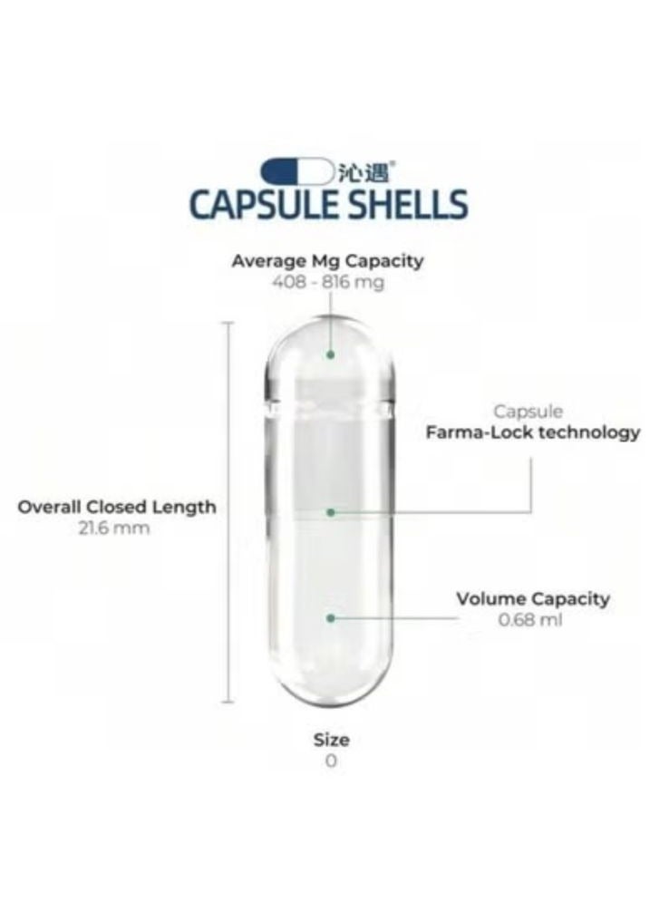 general Empty Capsules Size 0 - 100 Empty Gelatin Capsules - Empty Pill Capsules - Do It Yourself Capsule Filler - Empty Fillable Pill Capsules. - Image 3