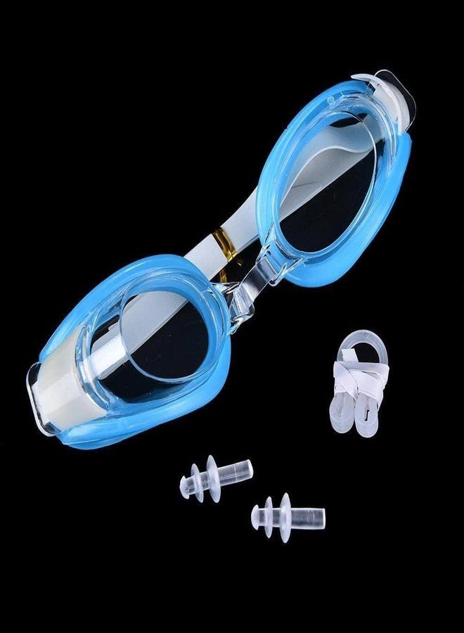 Red Champion Professional Swimming Goggles with Ear & Nose Plugs | Adjustable Strap | Anti-Fog Coating | 100% Waterproof | UV Protection for Indoor & Outdoor Swimming - Image 1