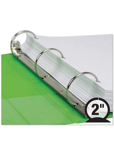 Samsill Samsill Earths Choice PlantBased Durable Fashion View Binder 3 Rings 2 Capacity 11 x 85 Lime 2Pack  - Image 3