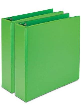 Samsill Samsill Earths Choice PlantBased Durable Fashion View Binder 3 Rings 2 Capacity 11 x 85 Lime 2Pack  - Image 4