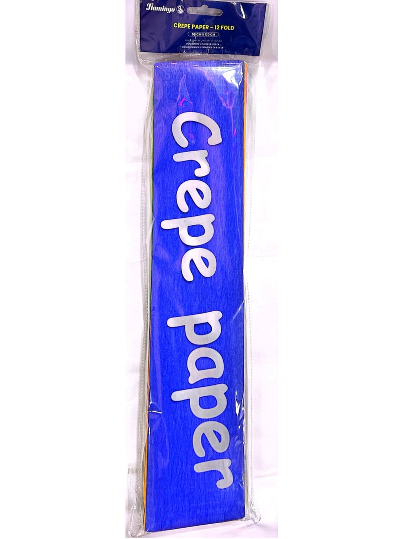 Flamingo Design Crepe Paper 12 Fold 50X120cm multi colour - Image 1