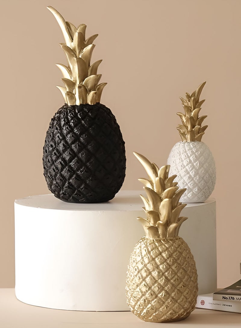 ineapple Figurines Resin Pineapple Statue Artificial Fruit Figurines Ornament for Wedding Centerpiece Home Office Tabletop Decor  - Image 4