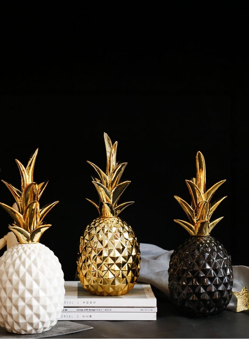 ineapple Figurines Resin Pineapple Statue Artificial Fruit Figurines Ornament for Wedding Centerpiece Home Office Tabletop Decor  - Image 5