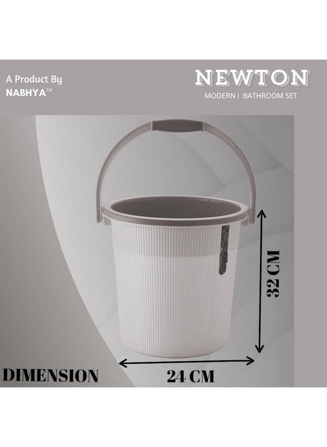 Nabhya Combo of 3 pcs Bathroom Accessories Set Plastic Bathroom Set with 20Ltr Plastic Bucket, Small Mug and Big Stool for Home, Kitchen & Bathroom (Grey) - Image 5