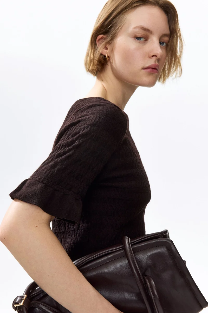 H&M Textured-knit top