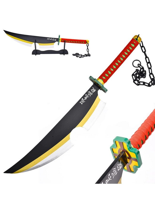 Trunkin Trunkin All Ages Katana For Cosplay Life Size Replica Wooden Toy Anime Accessory Toy Collectible | Wooden Sword (Tengen Uzui Nichirin) 