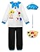 ReliBeauty Kids Artist Costume Boys Painter costume for Girls Career Day outfit with hat 5120 - Image 3