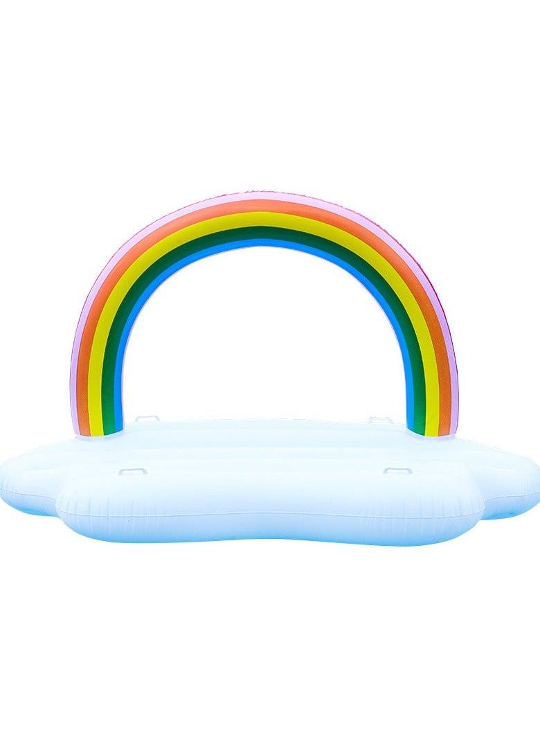 عام الكبار نفخ المياه العائمة الصف خاتم السباحة نفخ جبل ، عارضة قوس قزح سحابة العائمة الصف ، سميكة نفخ الحياة العوامة 200 سنتيمتر - Image 1