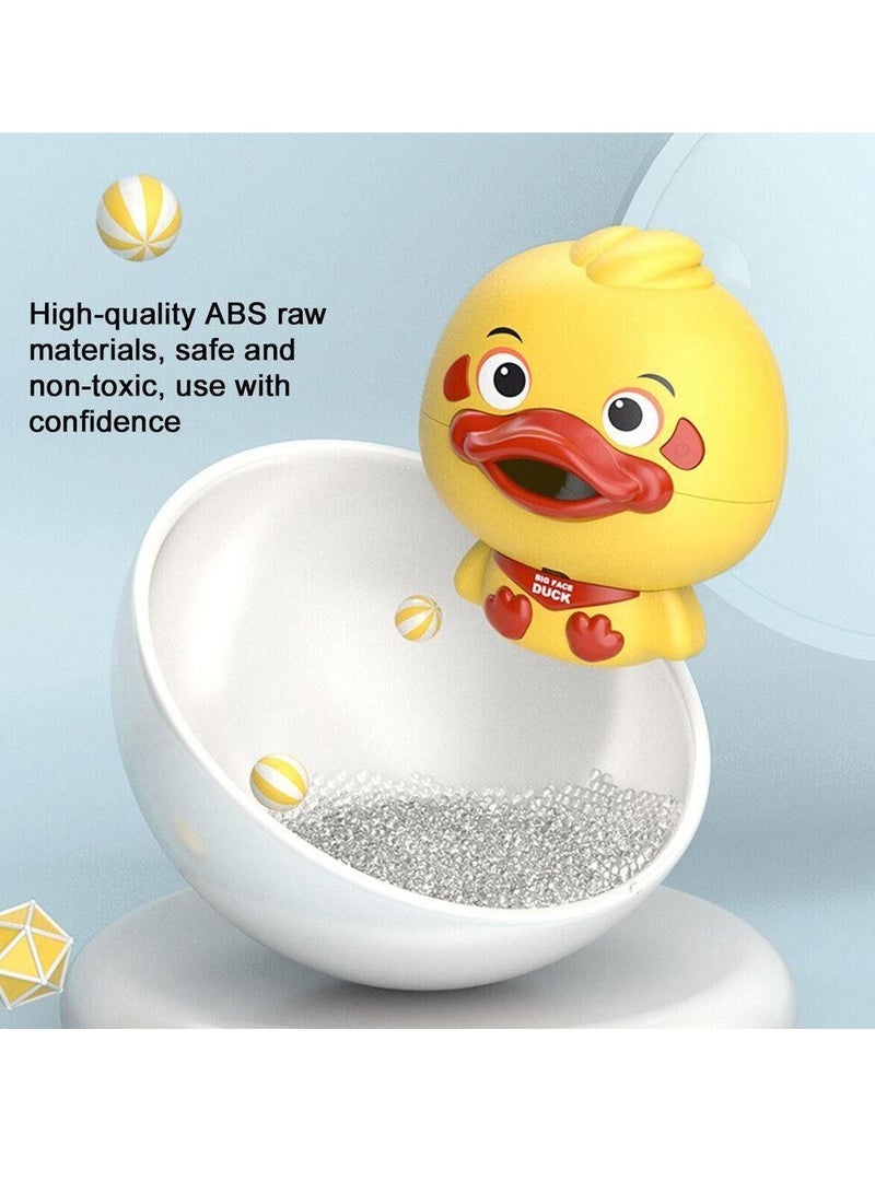 SYOSI Bath Toy Bubble Maker, Electric Duckling Bathtub Bubble Machine Cartoon Duck Bubble Blower Tub Bubble Maker Big Face Duck Bath Toy with Music and 3 Suction Cup 1PCS Yellow Duck - Image 3
