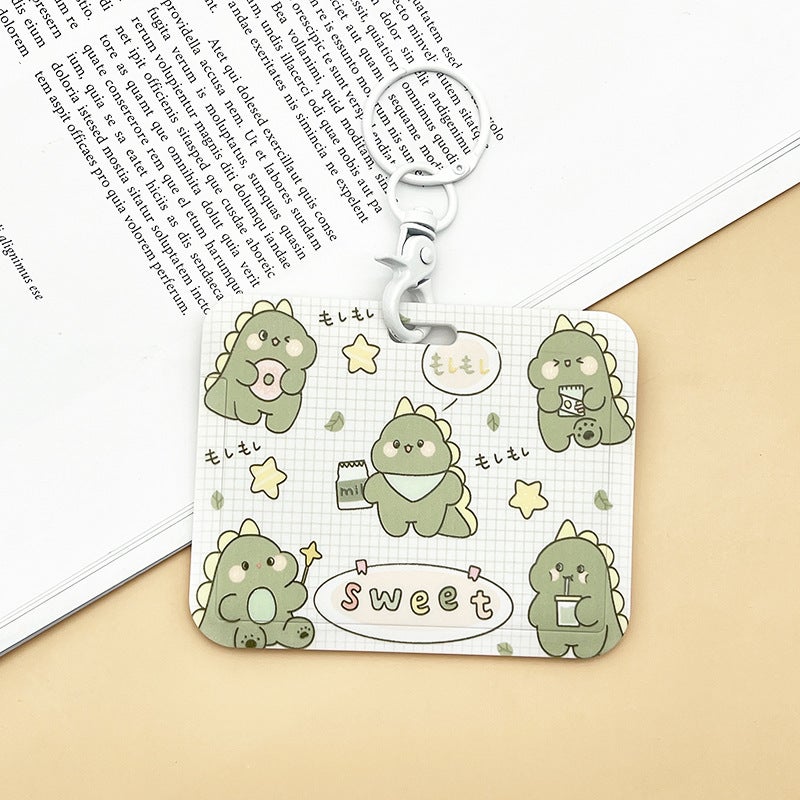 Student Cute Cartoon Push-Pull Card Cover Bus Card Meal Card Access Card Game Card Protective Cover - Image 1
