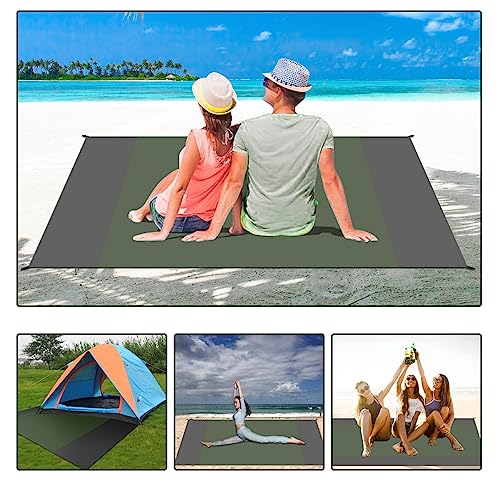Wind Tour Waterproof Camping Tarp Lightweight Multifunctional Tent Footprint for Camping, Hiking Backpacking, Compact Tent Tarp Ground Sheet Mat for Ground or Under Tent（78.7" x 82.7" | Dark Green） - Image 4
