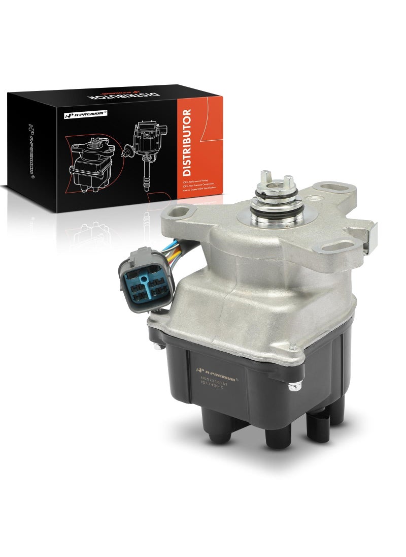 A-Premium A-Premium Ignition Distributor with Cap and Rotor Compatible with Honda Civic 1996 1997 1998, Civic del Sol 1996-1997  - Image 1