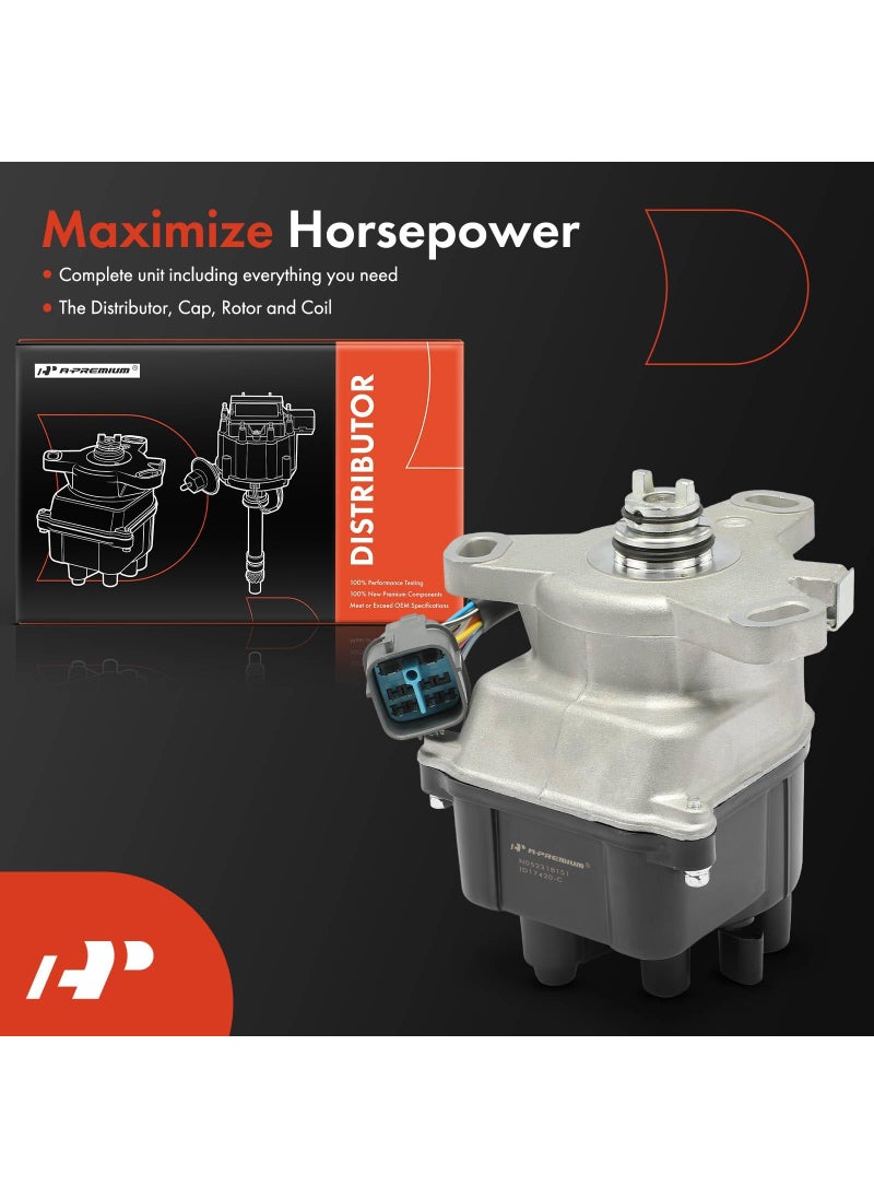 A-Premium A-Premium Ignition Distributor with Cap and Rotor Compatible with Honda Civic 1996 1997 1998, Civic del Sol 1996-1997  - Image 3