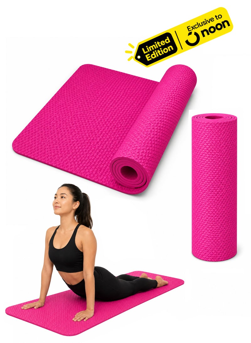 DBLEW Yoga Mat for Home Gym - Non-Slip, Eco-Friendly TPE, Cushioned Exercise Mat Perfect for Yoga, Pilates, Fitness Training, 4MM EVA - Image 1