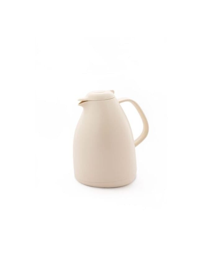 Alsaif Gallery Al Saif Gallery thermos, 1 liter, thermal glass inner container, plastic outer shell - beige - Image 1