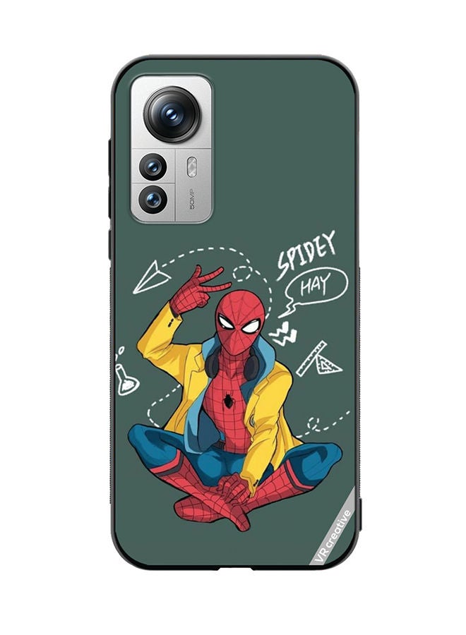 VR CREATIVE Protective Case Cover For Xiaomi 12 Pro Spiderman Design Multicolour - Image 1