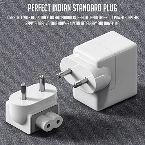 LS LAPSTER Quality Assured Indian Style Plug Adapter Duck Head for Power Adapters of MacBook,Powerbook, Pro, Air, iPod, iPhone, iPad, iBook - Image 5