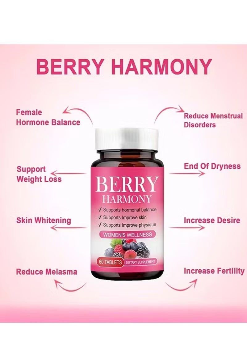 بيري هارموني مكمل غذائي مصمم خصيصًا لصحة المرأة،يدعم التوازن الهرموني.يساعد على تحسين صحة البشرة. يدعم تحسين اللياقة البدنية. - Image 3