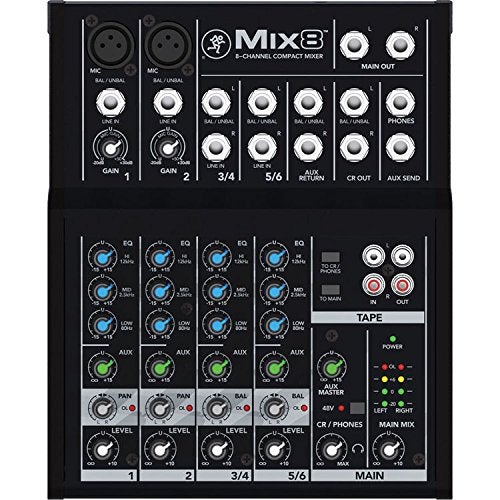 Mackie Mix Series Mix8 8-Channel Mixer, Black - Image 3