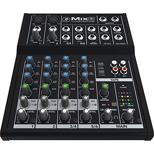 Mackie Mix Series Mix8 8-Channel Mixer, Black - Image 2