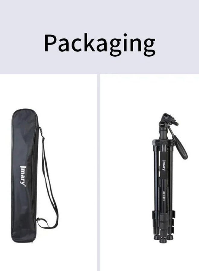 Jmary KP‑2274 Horizontal Axis Professional Tripod – 167 cm Height, 2‑in‑1 Tripod & Monopod, 360° Pan, Quick‑Release, Hook, Durable 23 mm Aluminium Legs, Supports 3 kg DSLR/Camera – Black  - Image 4