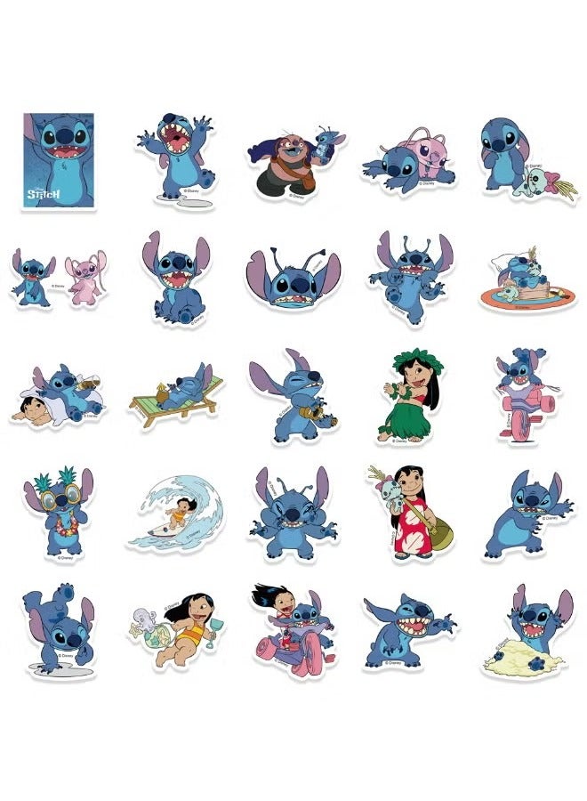 50PCS Lilo & Stitch Stickers Pack, Cartoon Vinyl Waterproof Sticker for Water Bottle, Laptop, PC, Case, Car, Notebook, Skateboard, Journal, Aesthetic Stickers as Gifts for Kids, Teens, Girls - Image 5