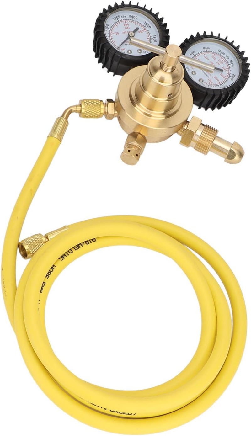Nitrogen Pressure Gauge Regulator, Brass Inlet Outlet Connection with 200cm Hose for Welding Laboratory Blowing - Image 5