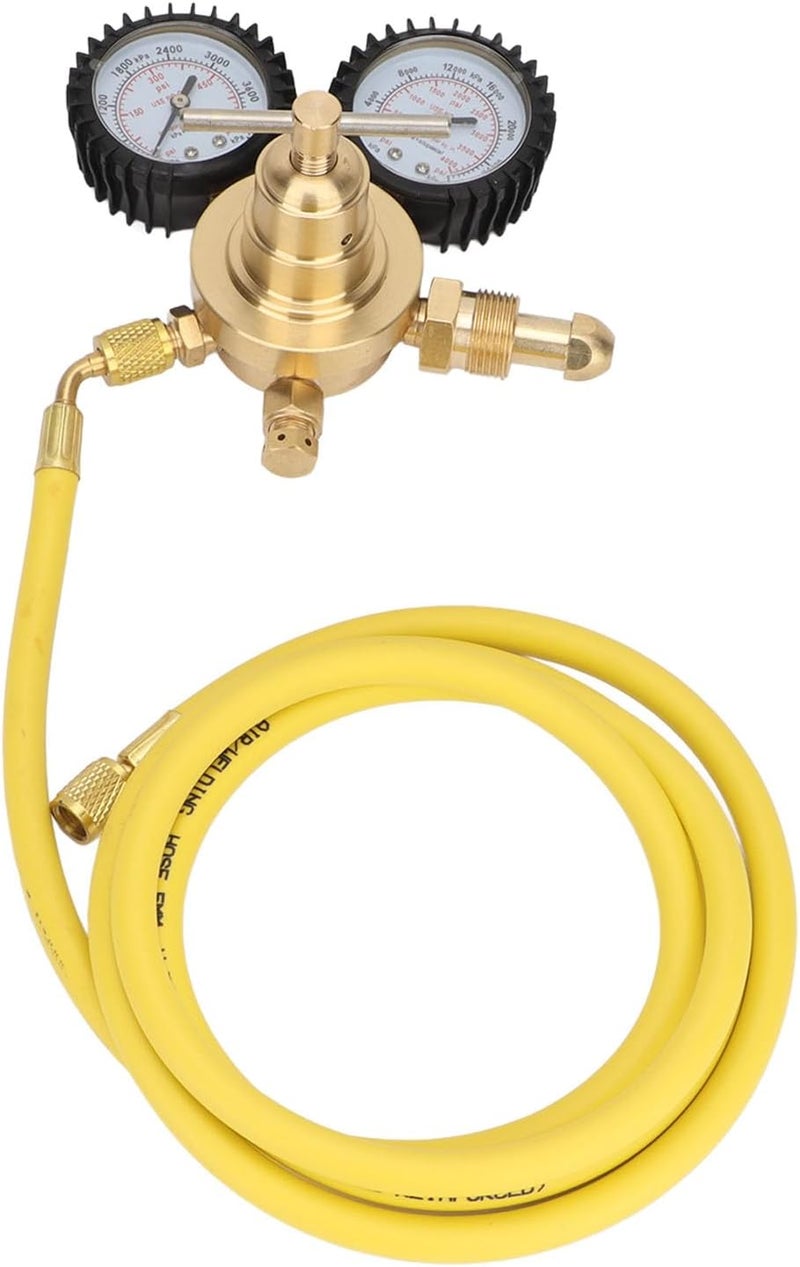 Nitrogen Pressure Gauge Regulator, Brass Inlet Outlet Connection with 200cm Hose for Welding Laboratory Blowing - Image 2