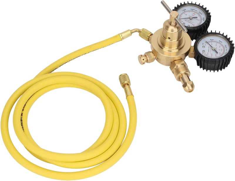 Nitrogen Pressure Gauge Regulator, Brass Inlet Outlet Connection with 200cm Hose for Welding Laboratory Blowing - Image 3