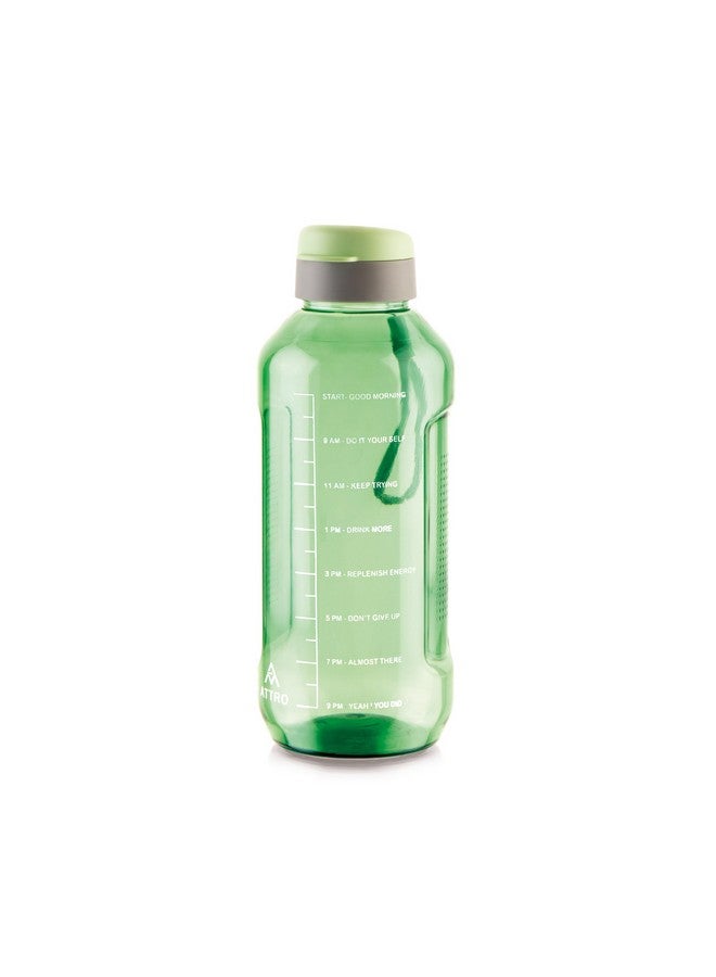 ATTRO Ultra Pro Motivational 1.5 L BPA-Free Water Bottle with Leak-Proof Flip-Top Cap, Nylon Strap and Stylish Color for Daily Hydration- Mint Green, Plastic - Image 1