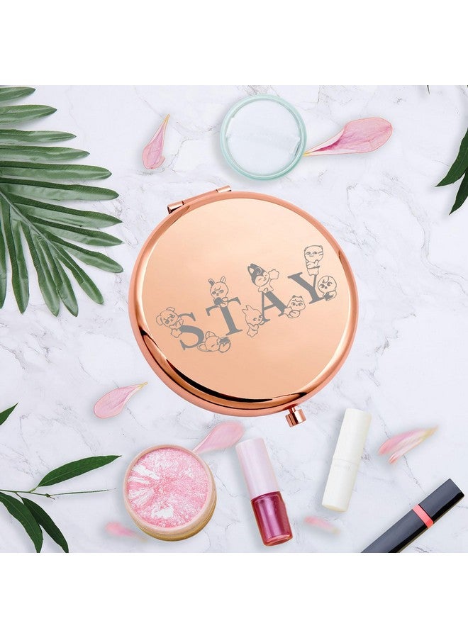 MYOSPARK Kpop Boy Group Gift Stay Fandom Compact Makeup Mirror Kpop Music Lover Merchandise For Kpop Fans (Stay Mirror) - Image 3