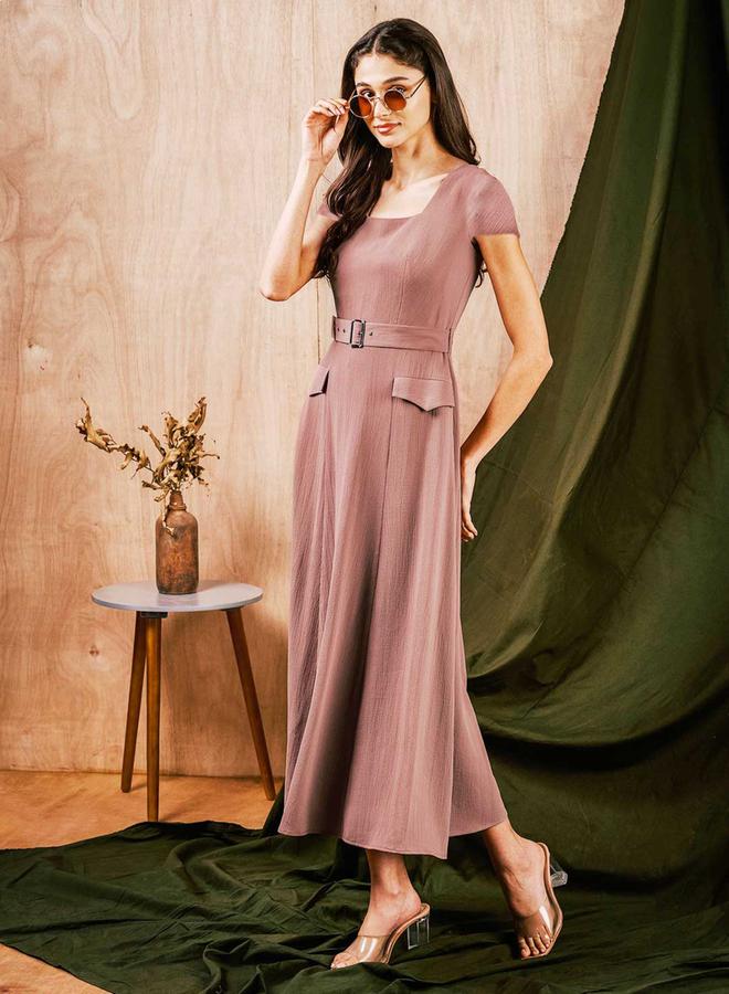 Mish Belted A-Line Dress - Image 1