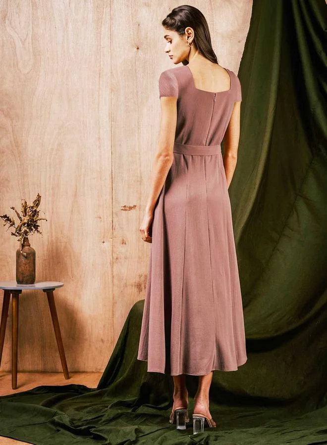 Mish Belted A-Line Dress