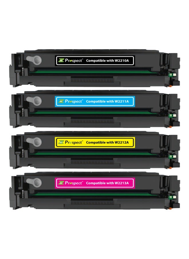 Prospect Toner Cartridge 207A Full Set W2210A BK W2211A CY W2212A YL W2213A MG Full Set Compatible Cartridges with HP Color LaserJet Pro M255dw M255nw MFP M282nw M283cdw M283fdw (Black Cyan Yellow Magenta 4-Pack) - Image 3