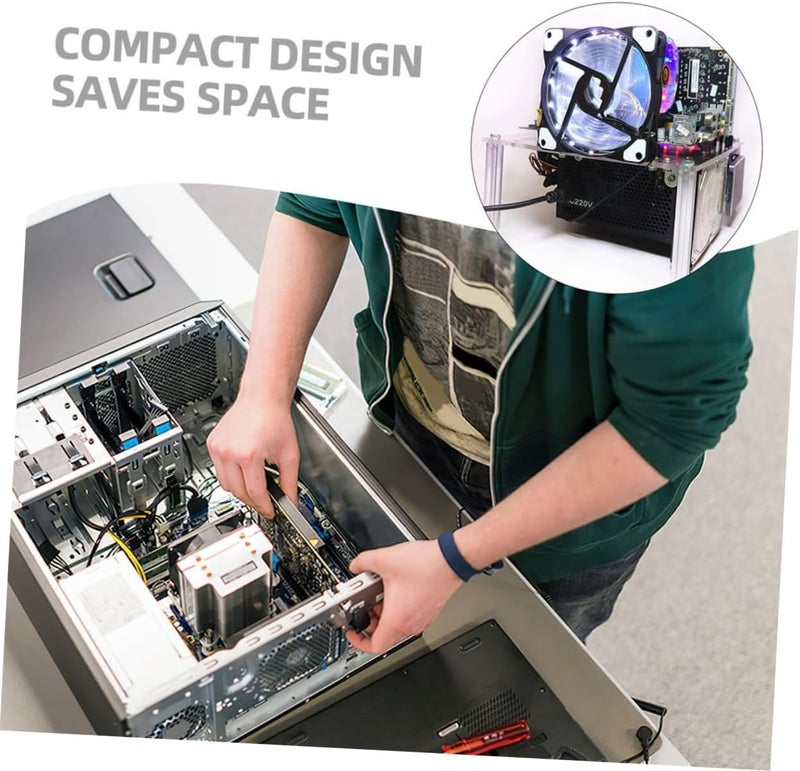 Angoily Open Frame PC Case Chassis Bracket with Base Stand for Matx Motherboards DIY Computer Rack for Hardware Testing and Component Stability - Image 2
